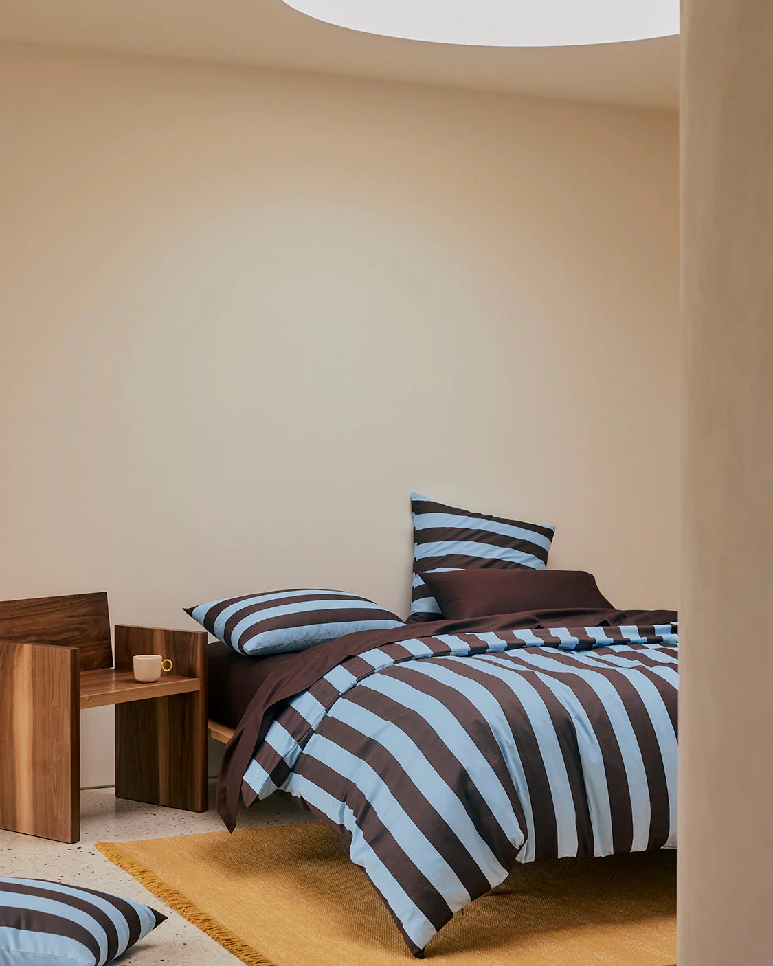 European Pillowcase - Iced Chocolate Stripes - Image 2