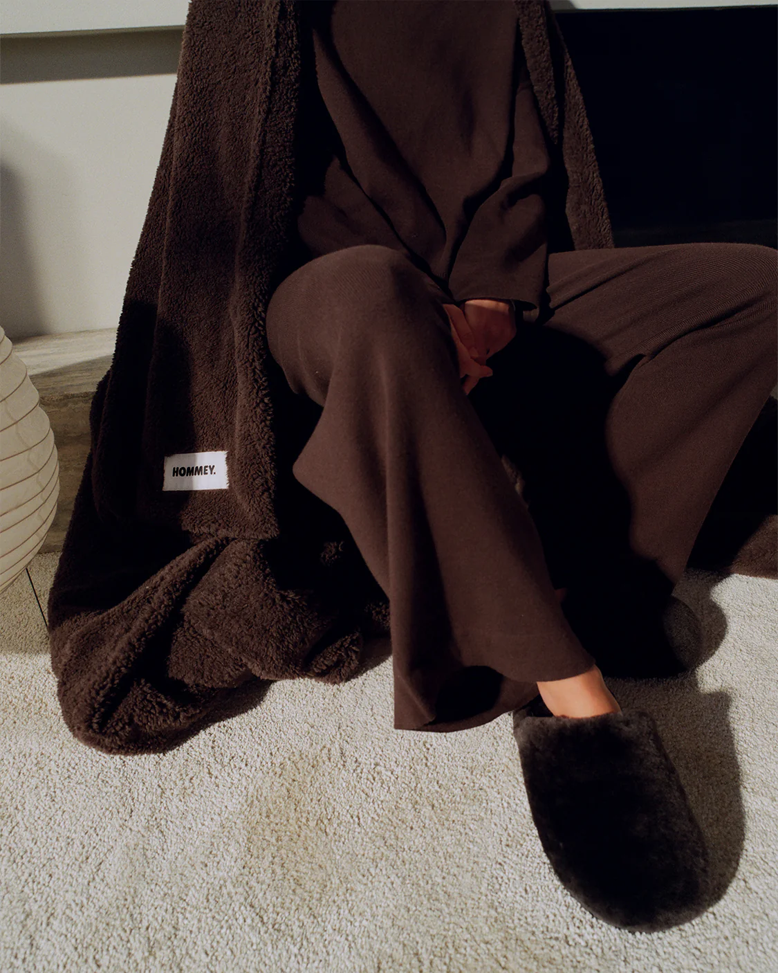 Faux Fur Throw Blanket - Chocolate - Image 4
