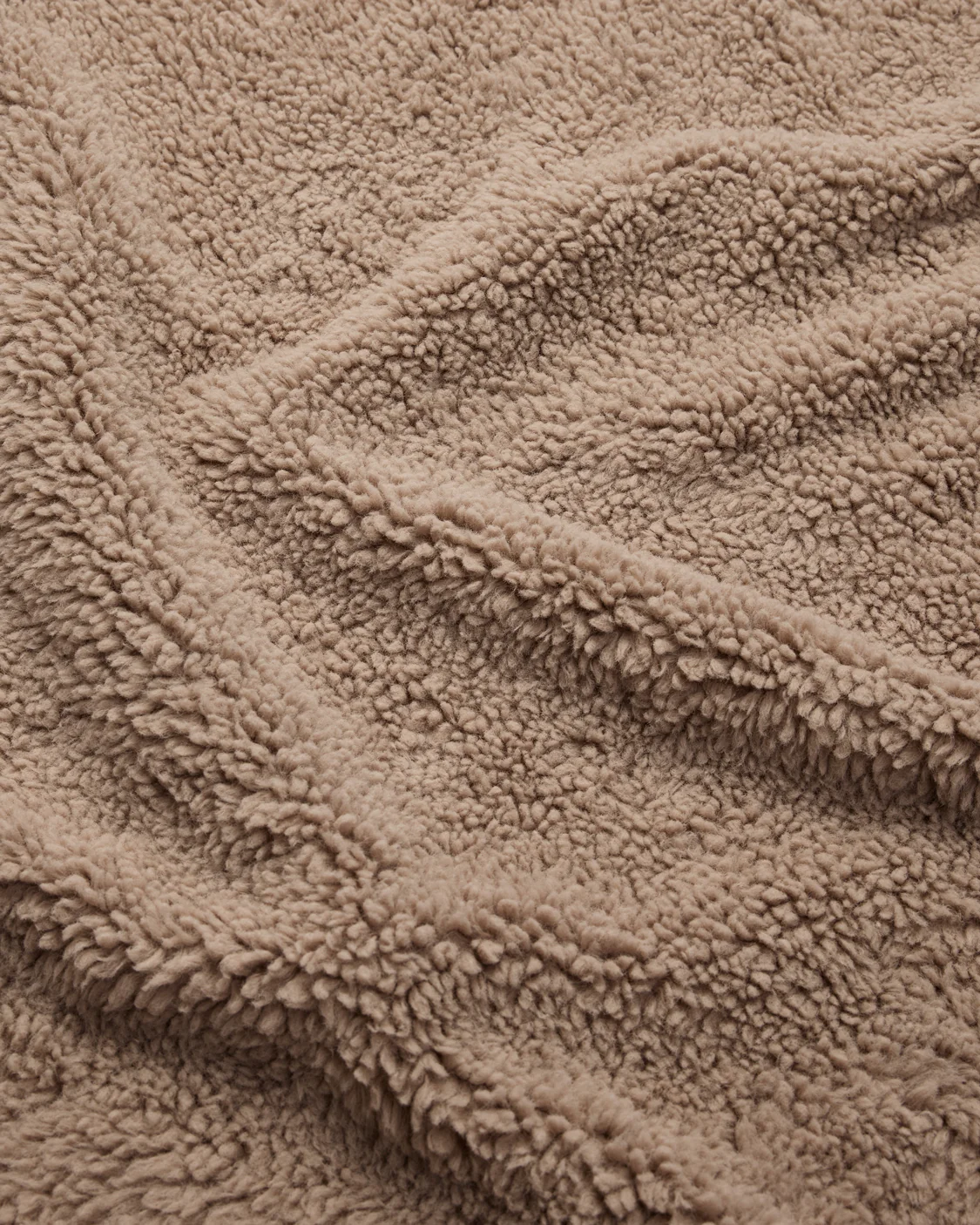 Faux Fur Throw Blanket - Warm Grey - Image 3