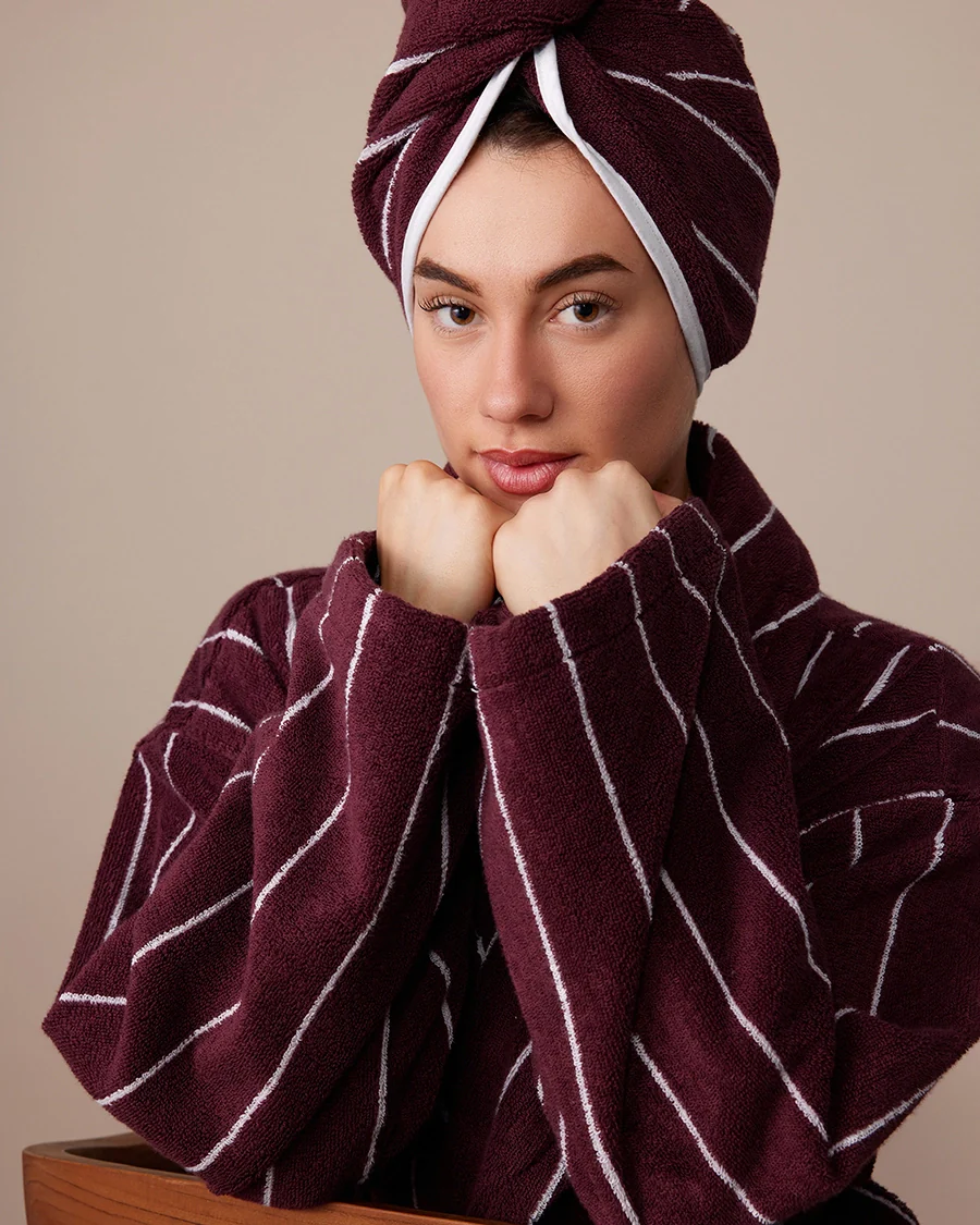 Hair Wrap - Merlot - Image 3