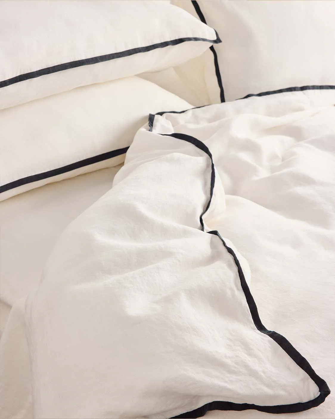 Linen Duvet Cover - Meringue - Image 3