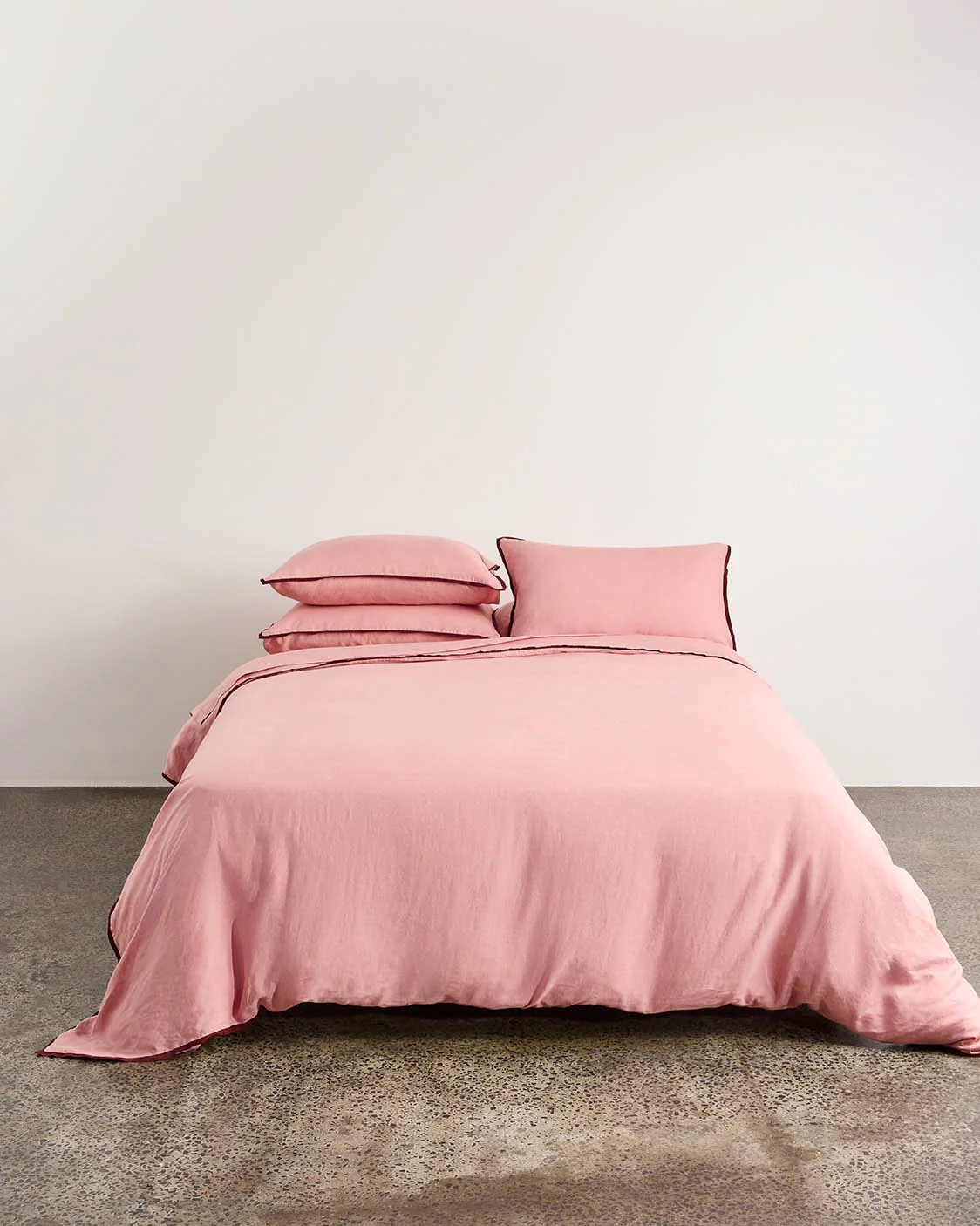 Linen Duvet Cover - Rhubarb