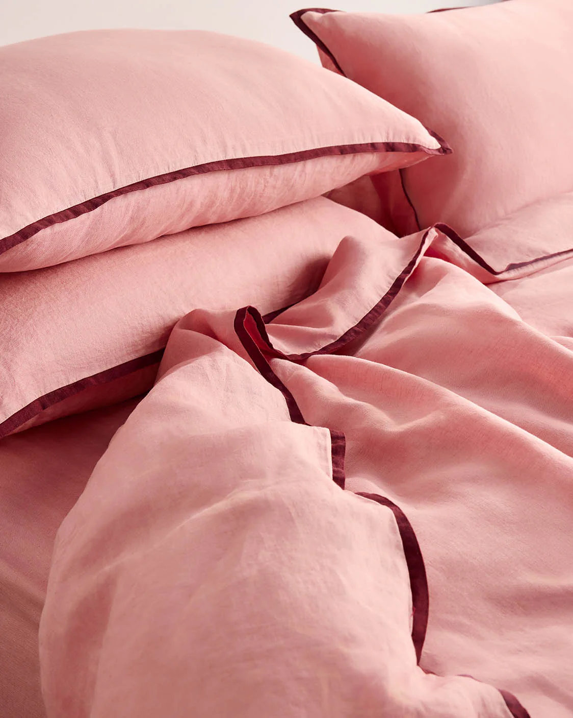 Linen Duvet Cover - Rhubarb - Image 3