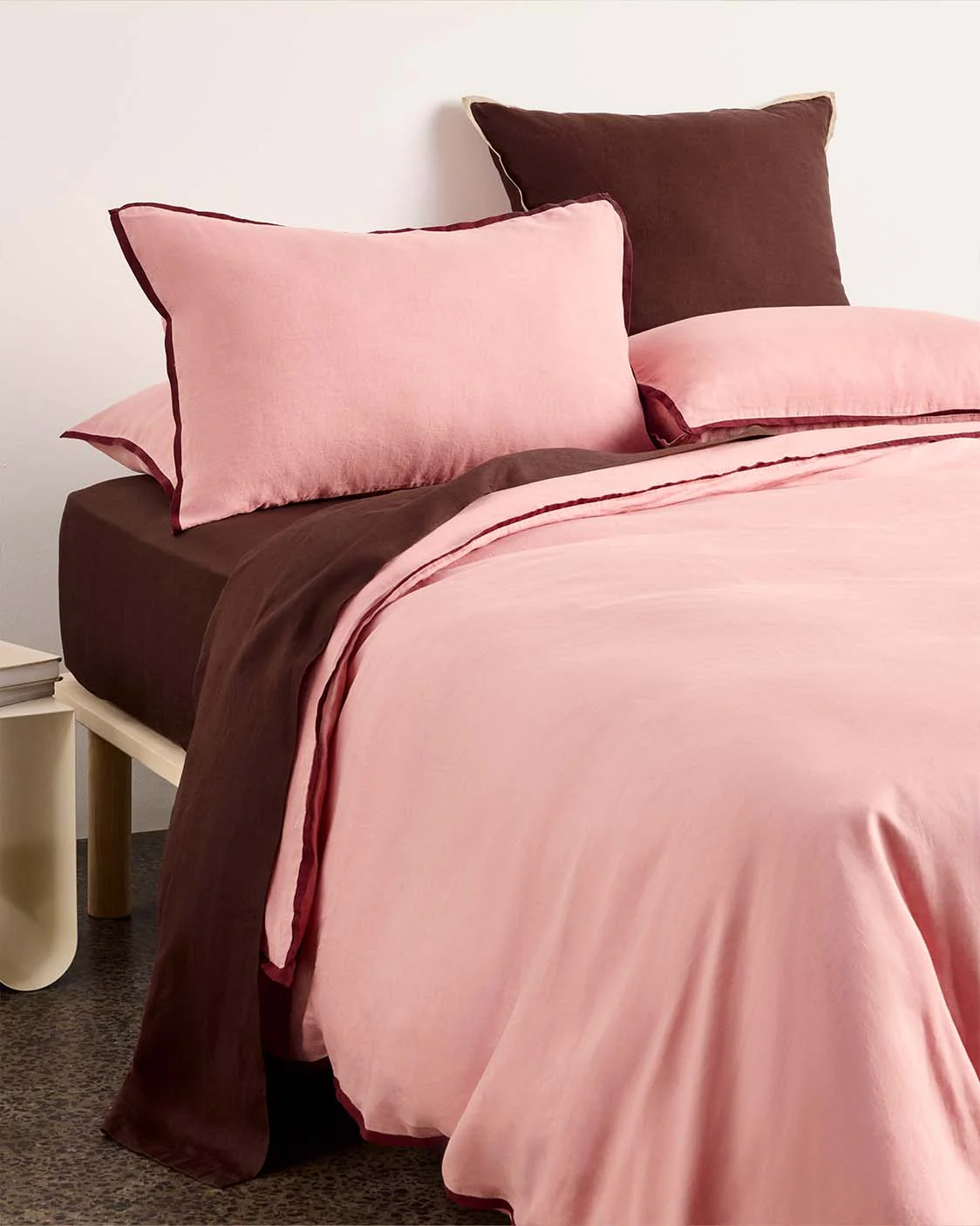Linen Duvet Cover - Rhubarb - Image 5