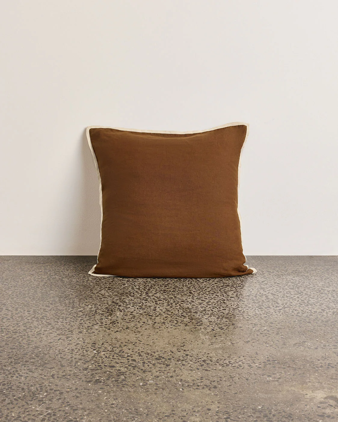 Linen European Pillowcase - Toffee