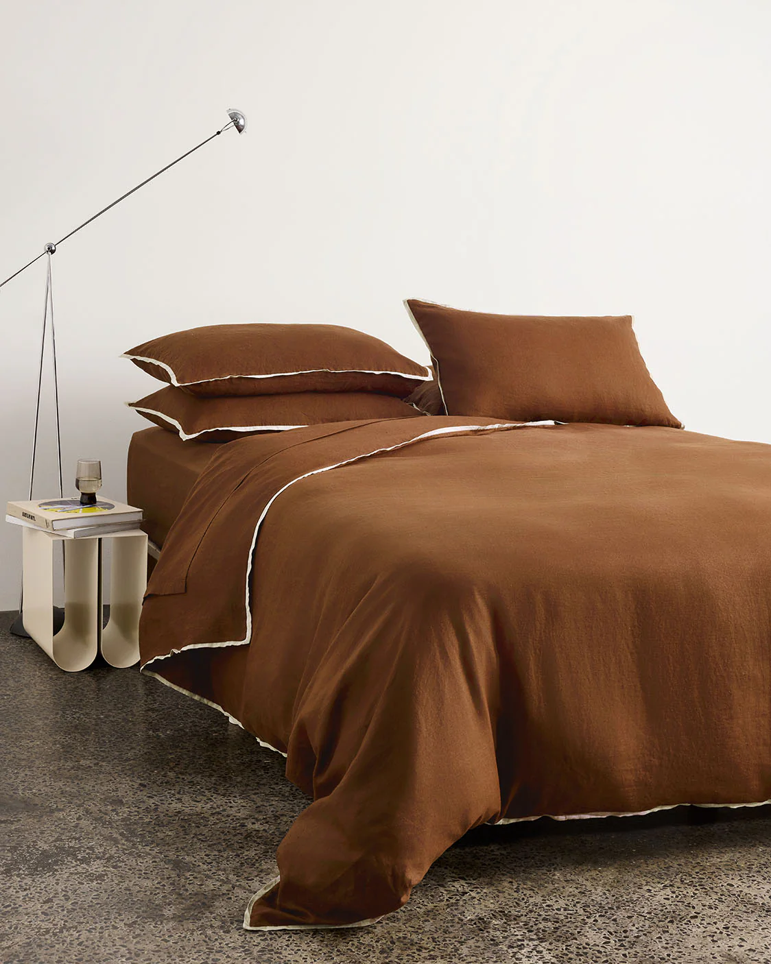 Linen Pillowcase Pair - Toffee - Image 2