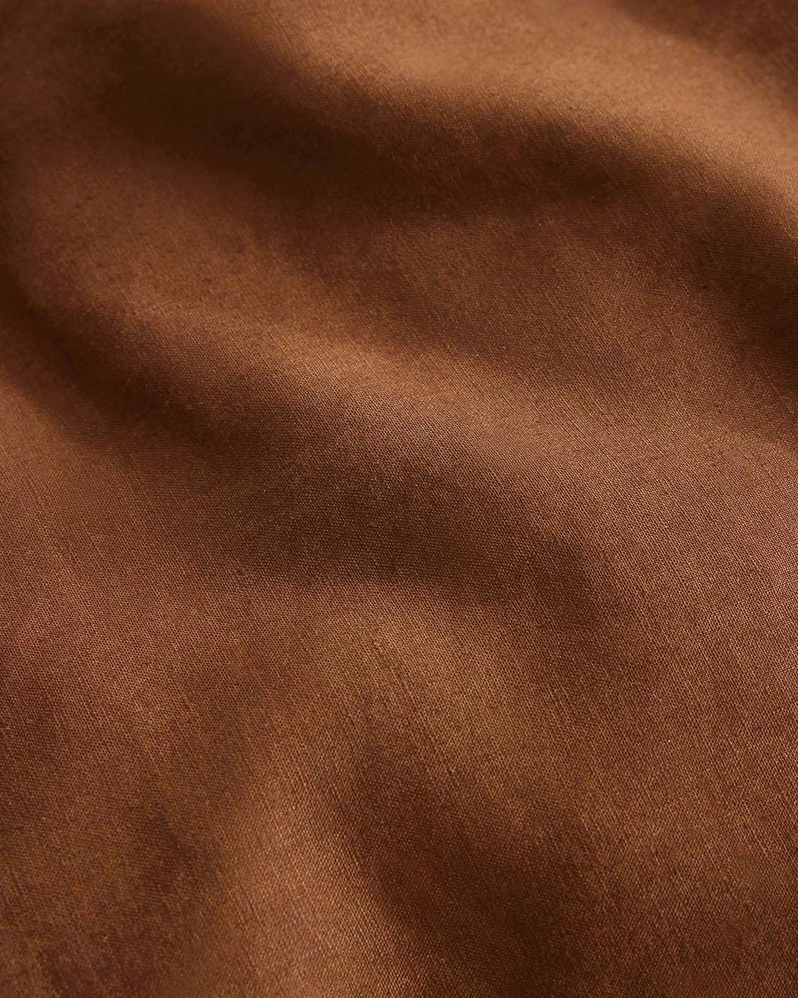 Linen Fitted Sheet - Toffee - Image 3