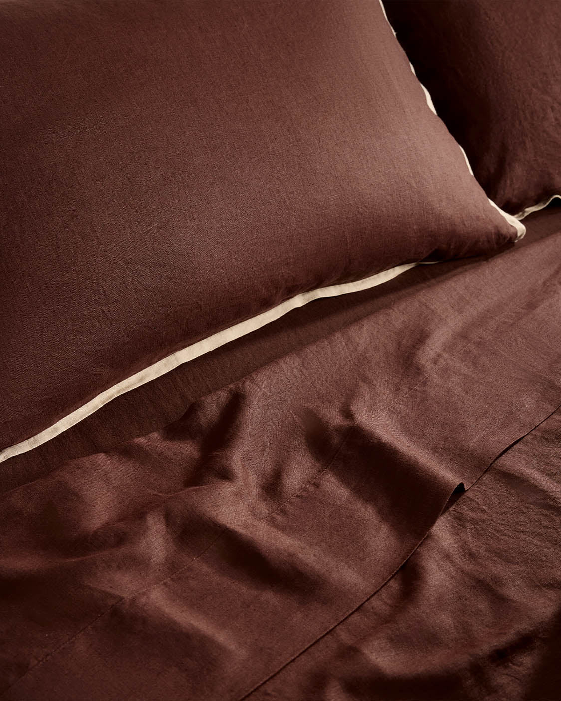 Linen Top Sheet - Brown Sugar