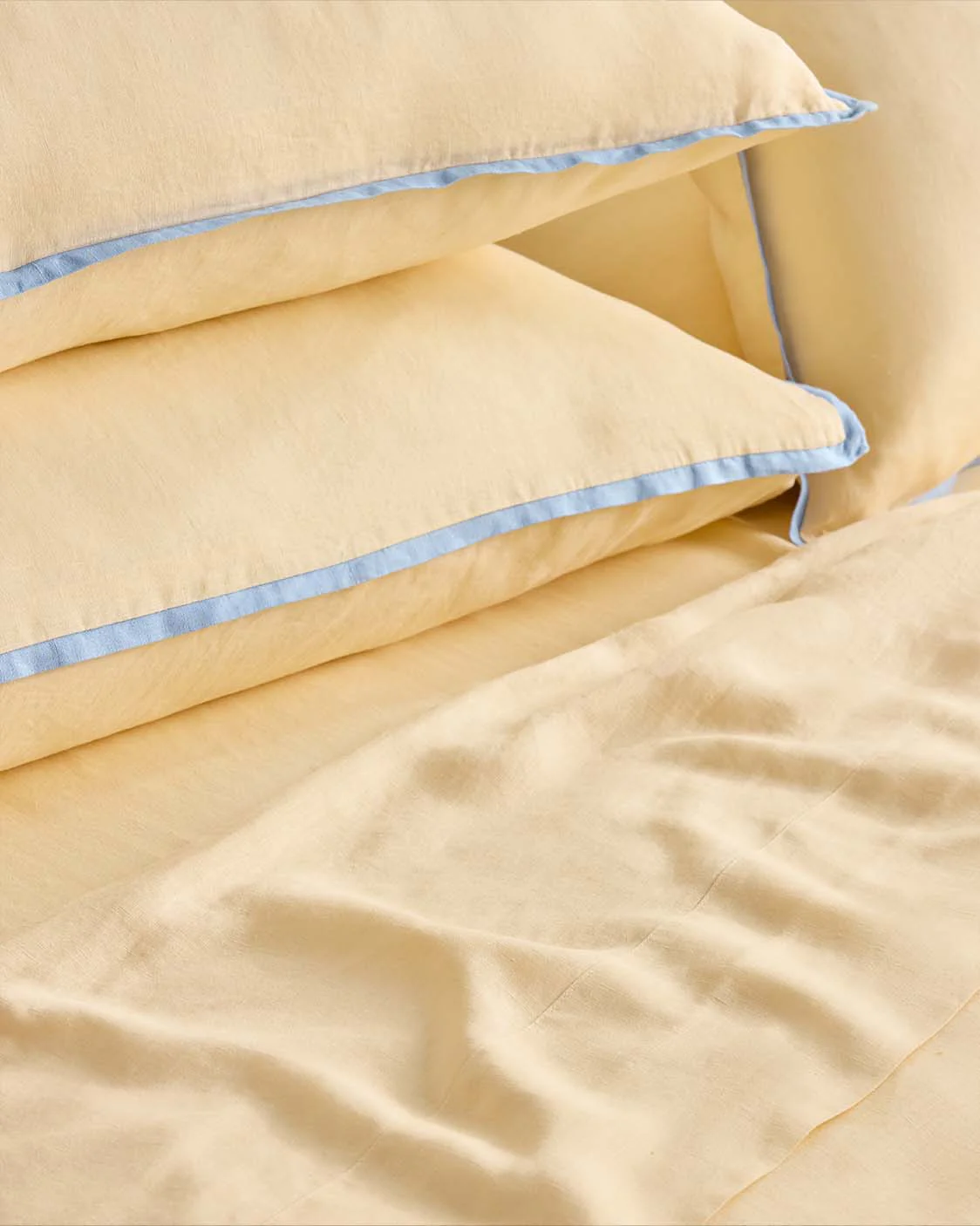 Linen Top Sheet - Butter