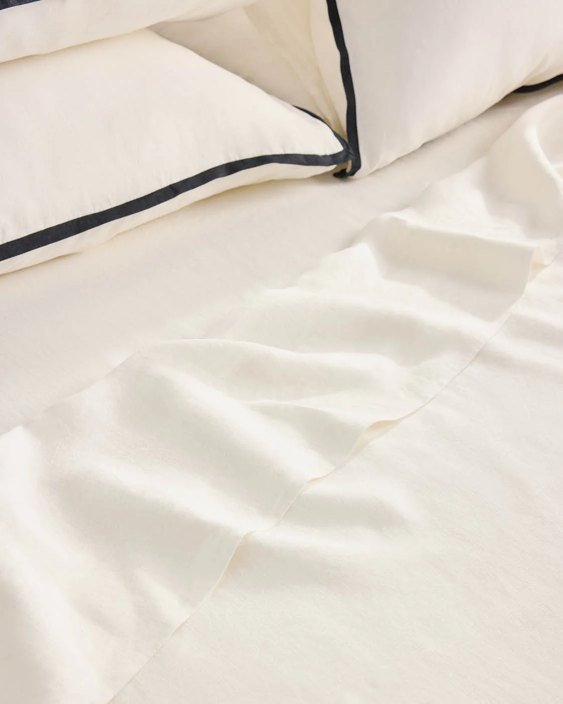 Linen Top Sheet - Meringue
