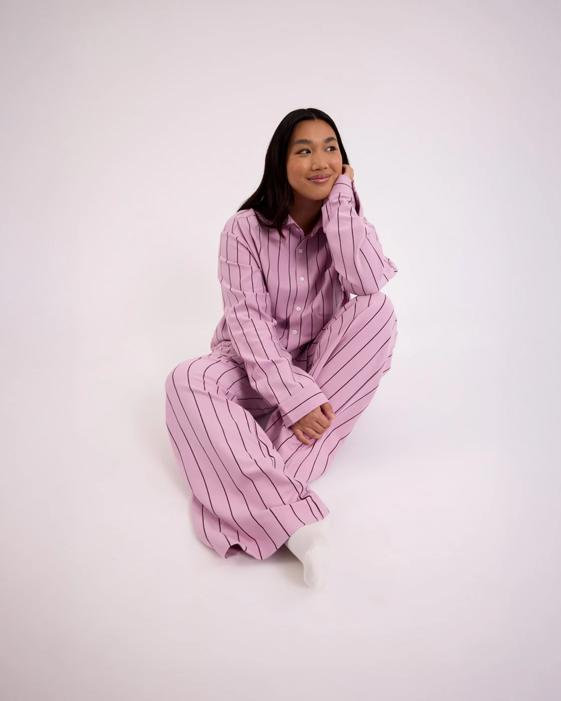 Long Sleeve Sleep Shirt - Aster