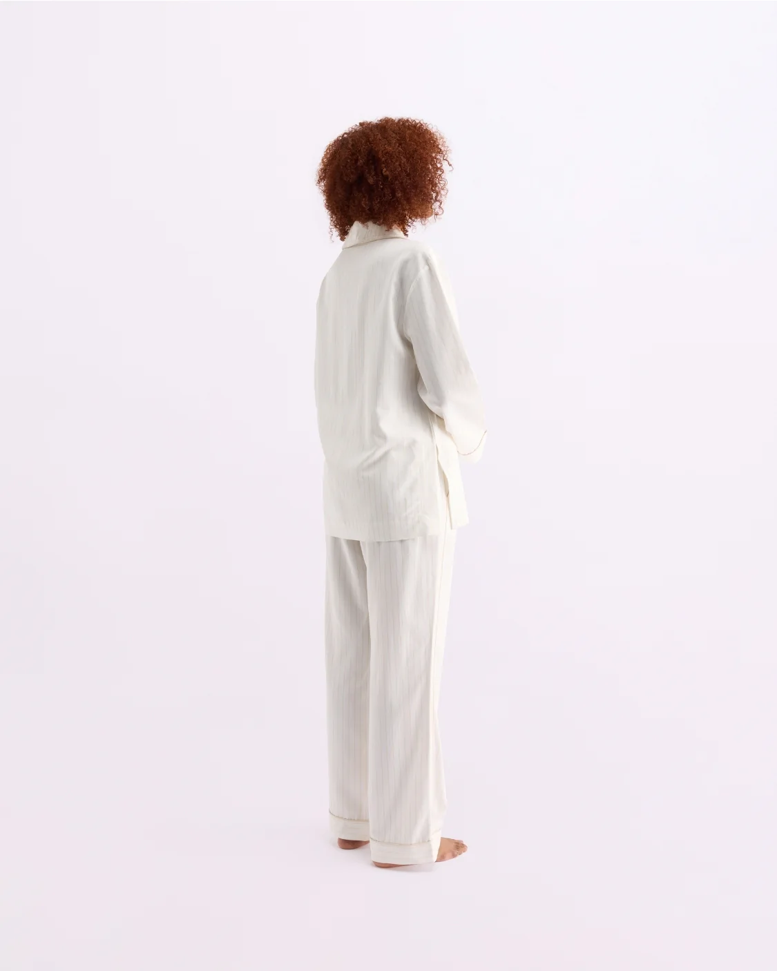 Long Sleeve Sleep Shirt - Milkshake Stripes - Image 4