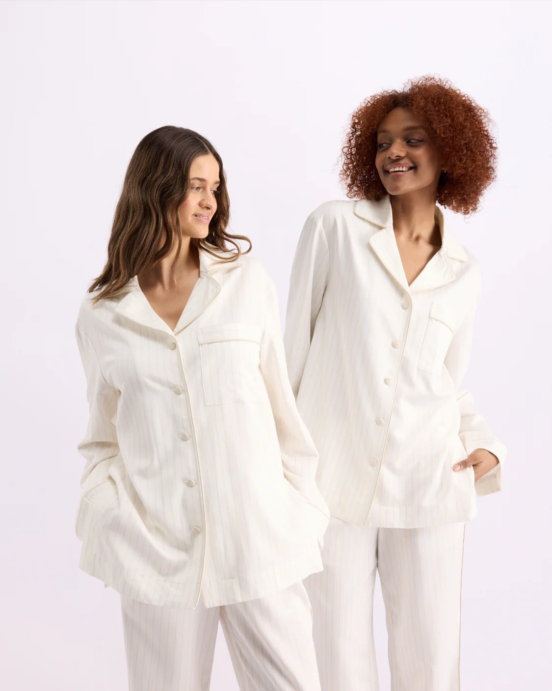 Long Sleeve Sleep Shirt - Milkshake Stripes - Image 7