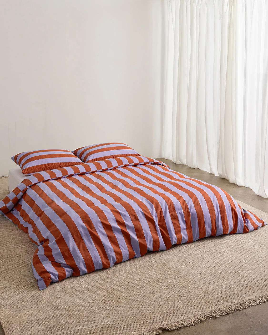 Pillowcase Pair - Grapefruit Stripes - Image 2