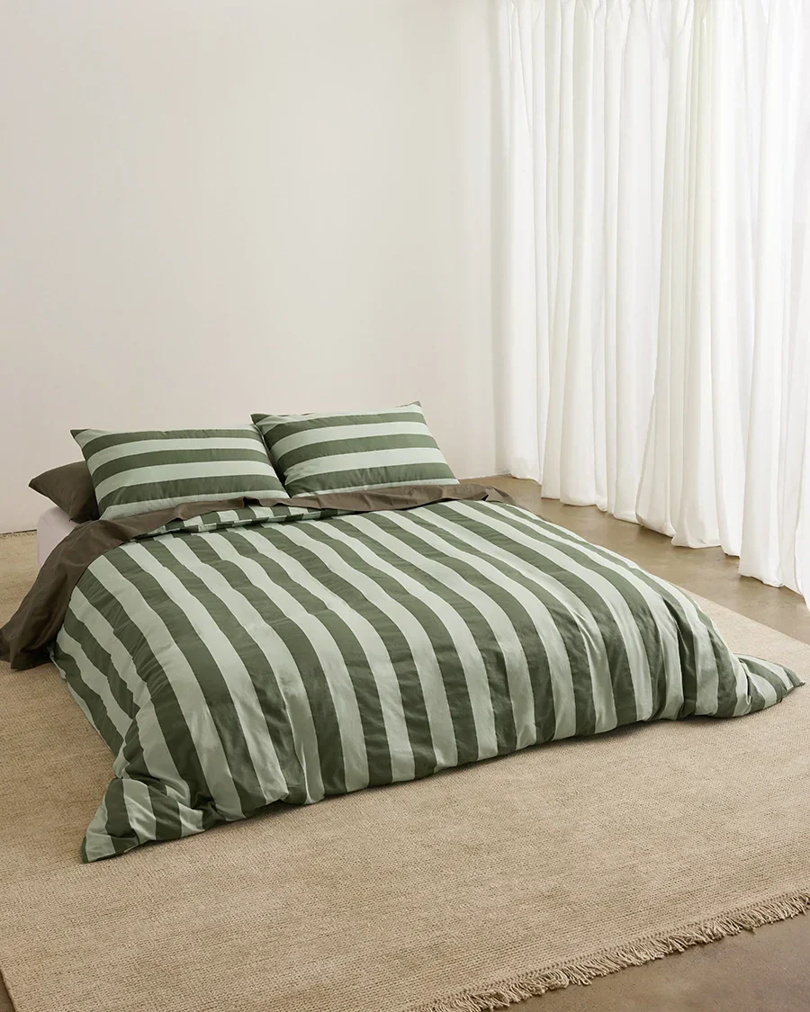 Duvet Cover - Wasabi Stripes - Image 5