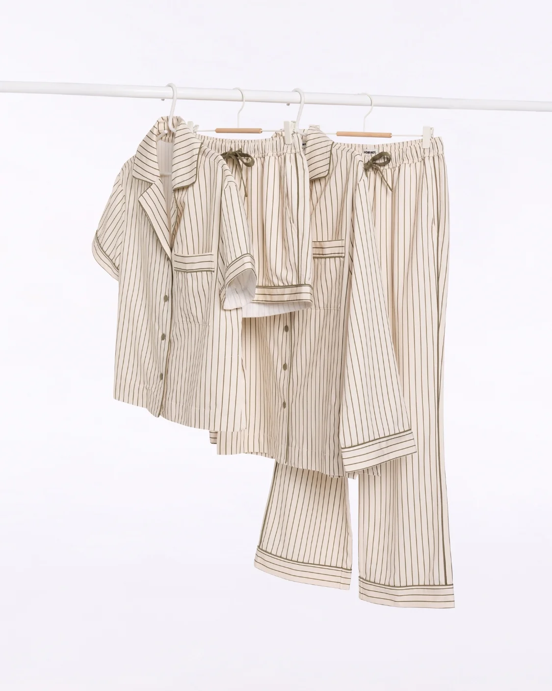 Short Sleeve Sleep Shirt - Matcha Stripes - Image 8