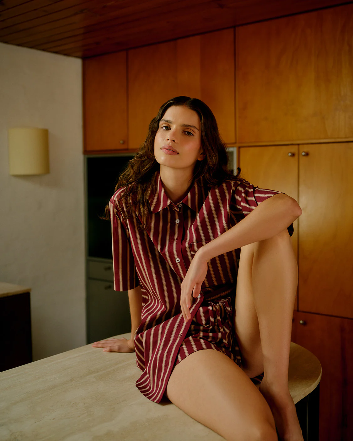 Sleep Shorts - Wine - Image 2