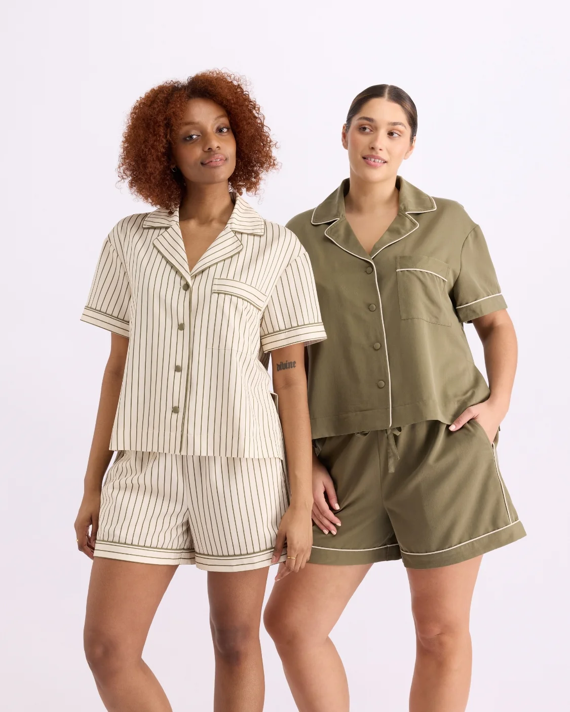 Sleep Short - Matcha Stripes - Image 6